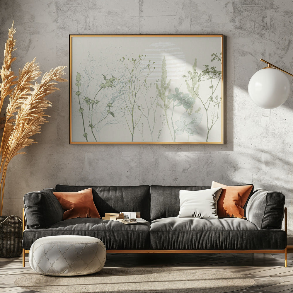 Plant based calming atmosphere natural green | Canvas
