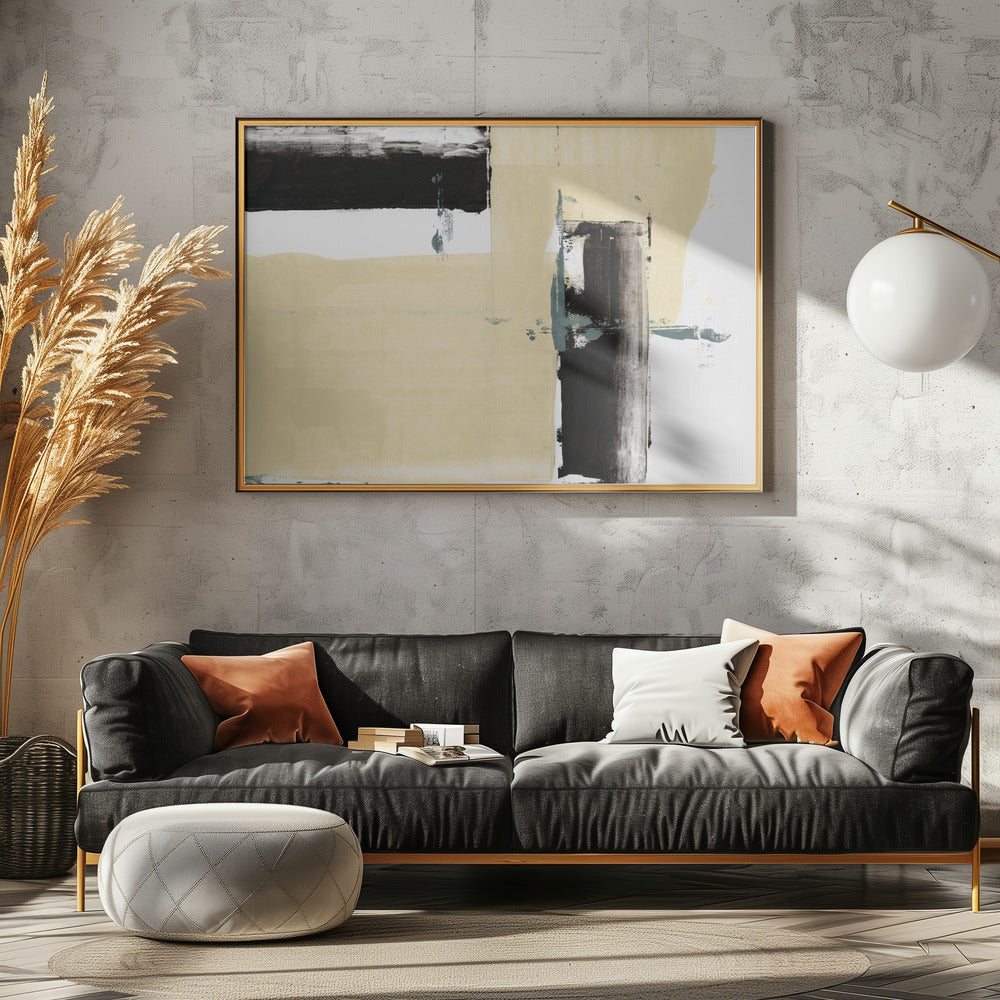 Neutral & Black Art Print No 2 | Poster