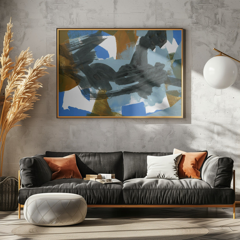 Abstract Blue Dance No 1 | Canvas