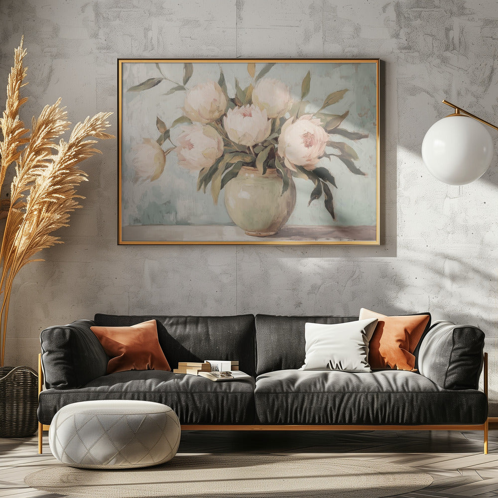 Peonies Flower Still Life | Poster
