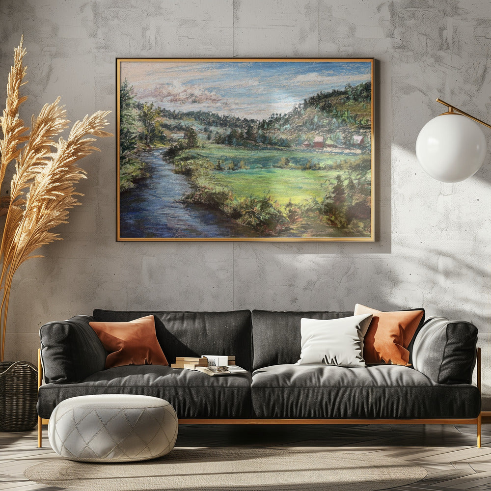Serene River Valley | Poster