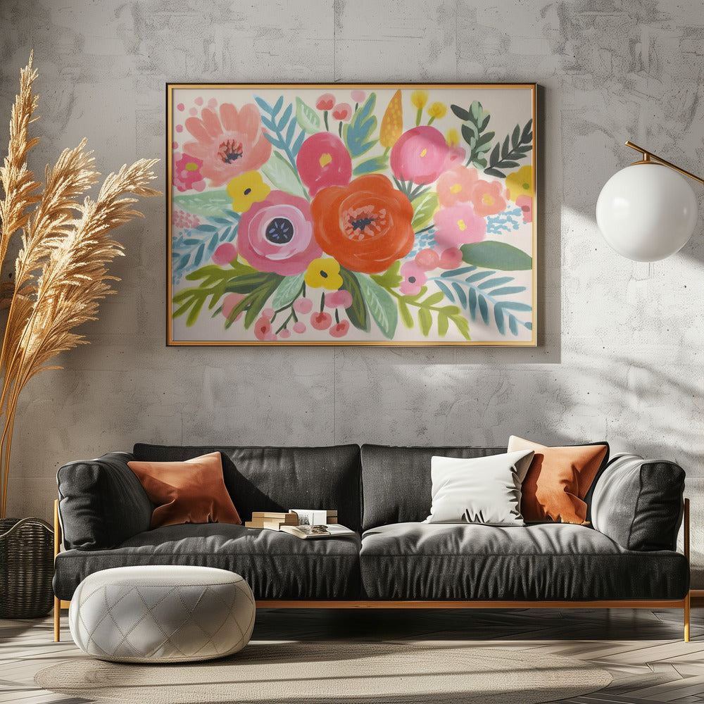 Whimsy Flower Bouquet | Canvas