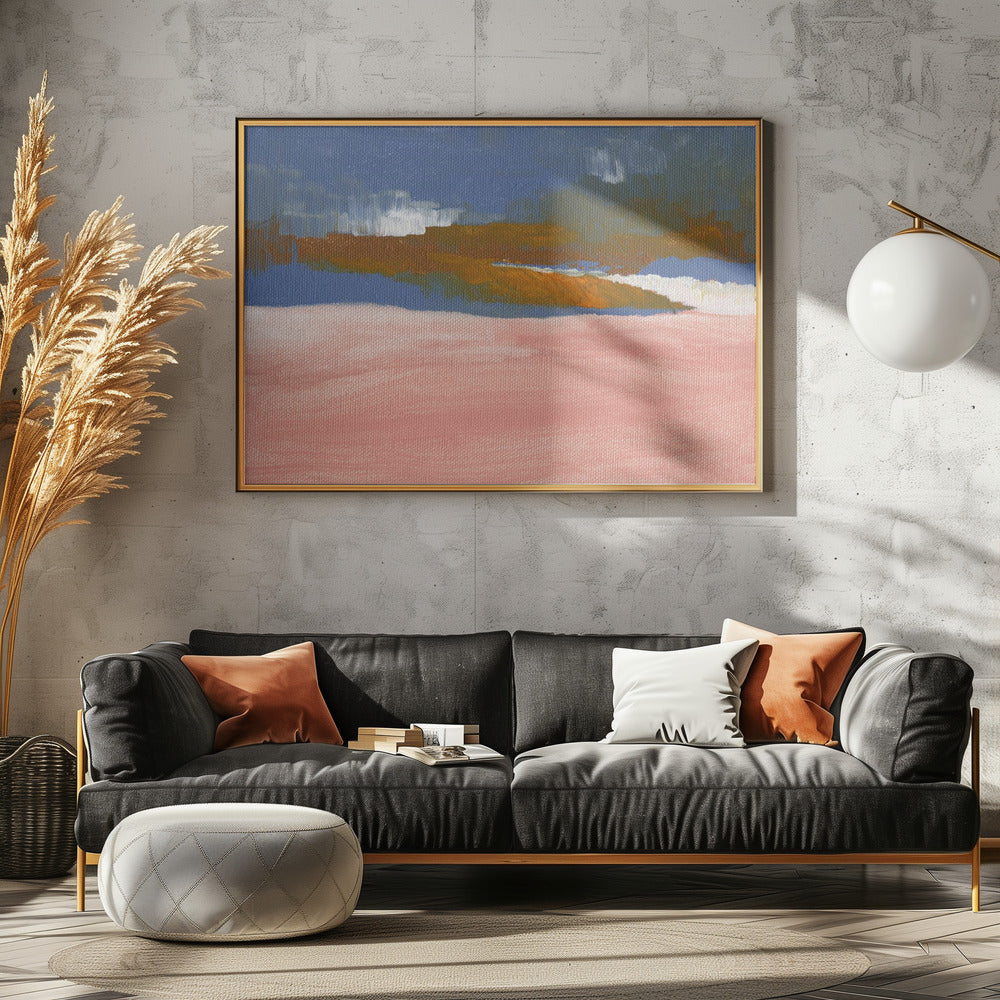 Blush Pink, Blue and Brown | Poster