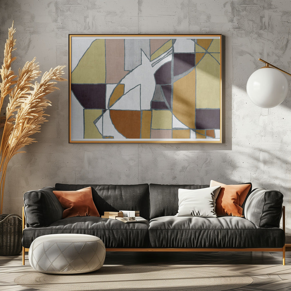 Abstract Geometric Forms in Warm Tones | Poster