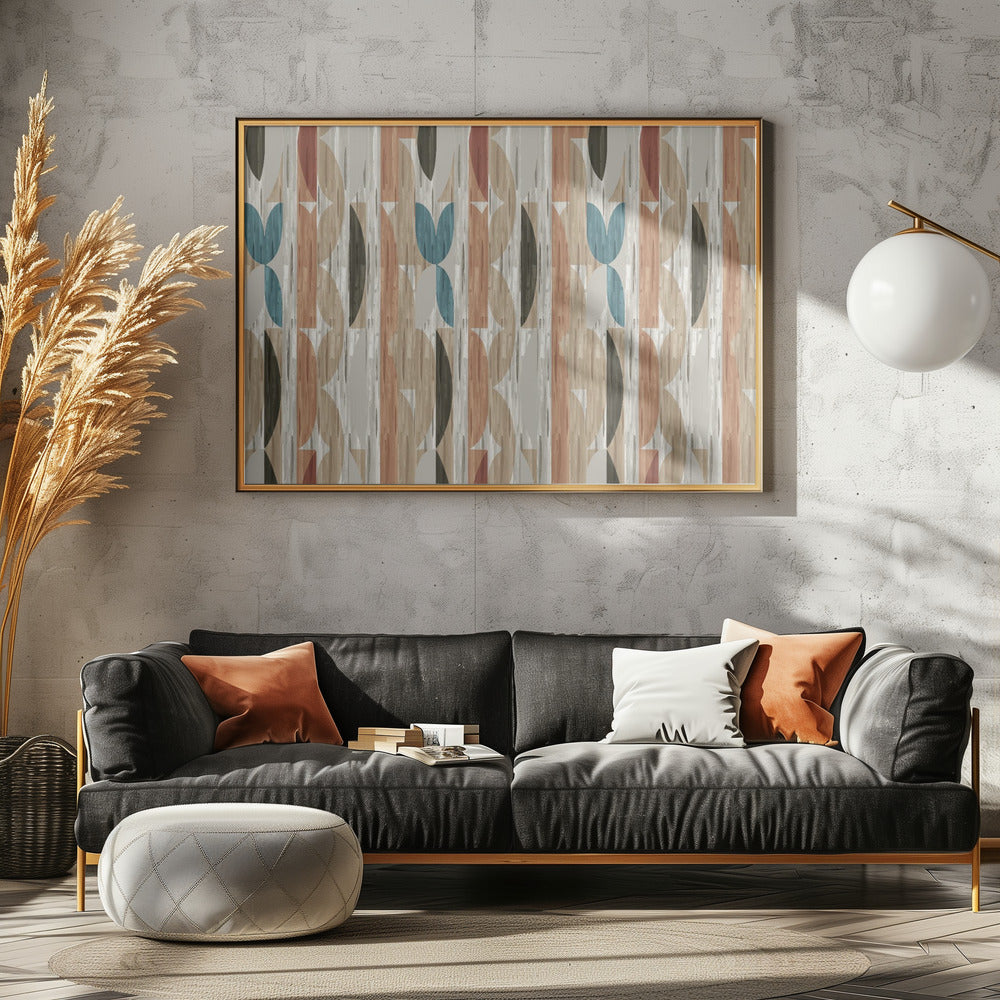 Retro Modern Shapes With Geometric Abstract Design | Canvas
