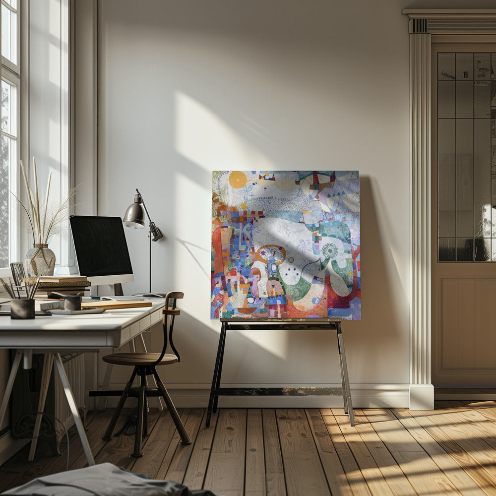 Distant Village | Canvas