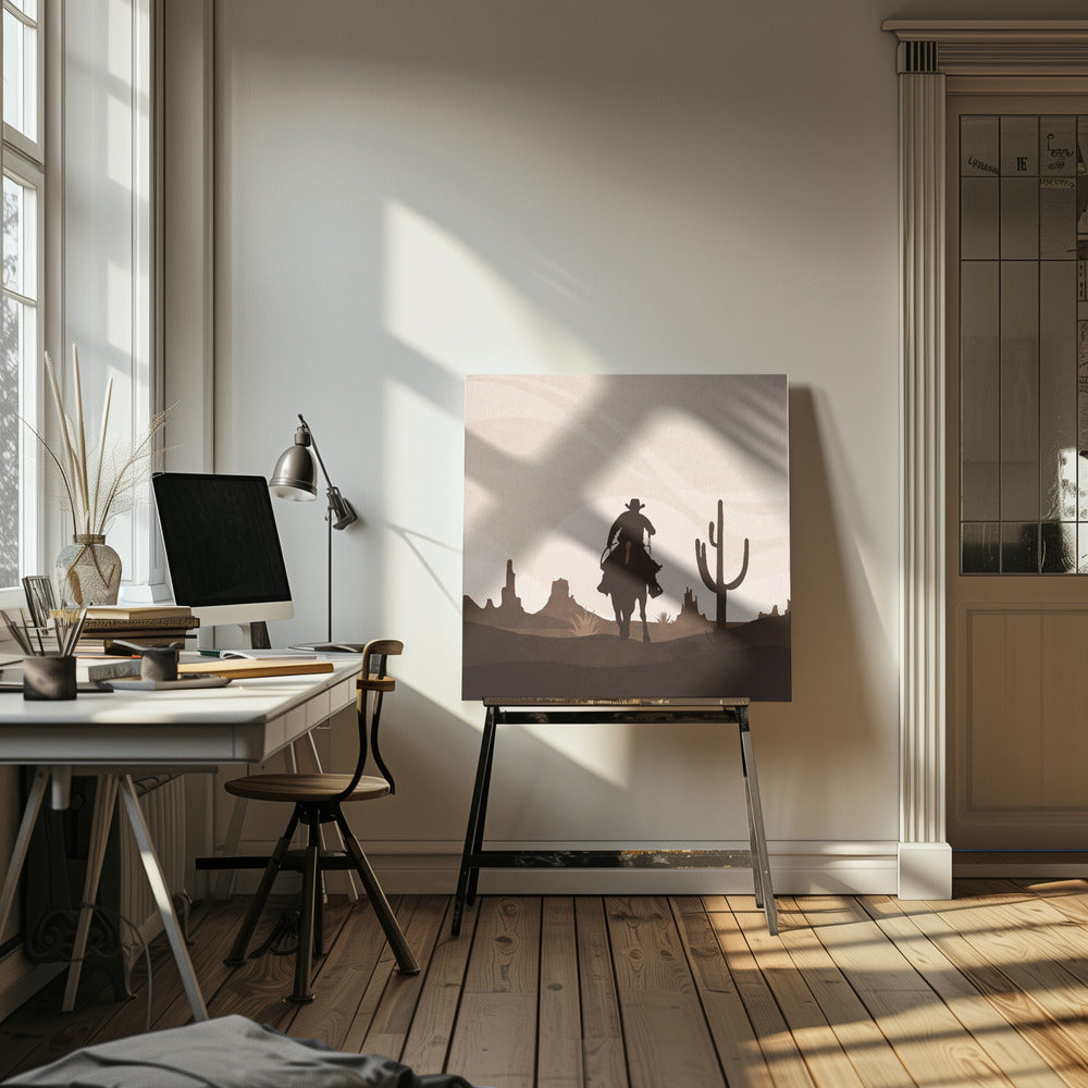 Cowboy's Distant Ride | Canvas