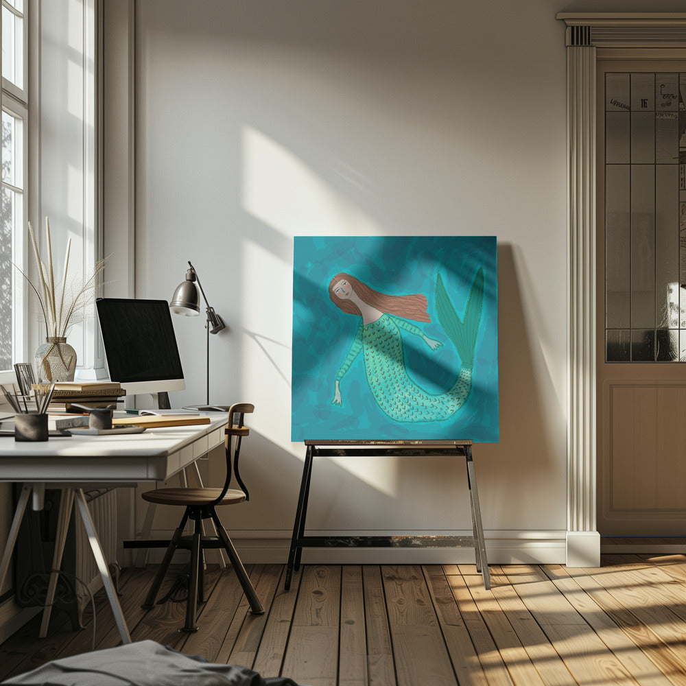 Mermaid BLUE | Canvas