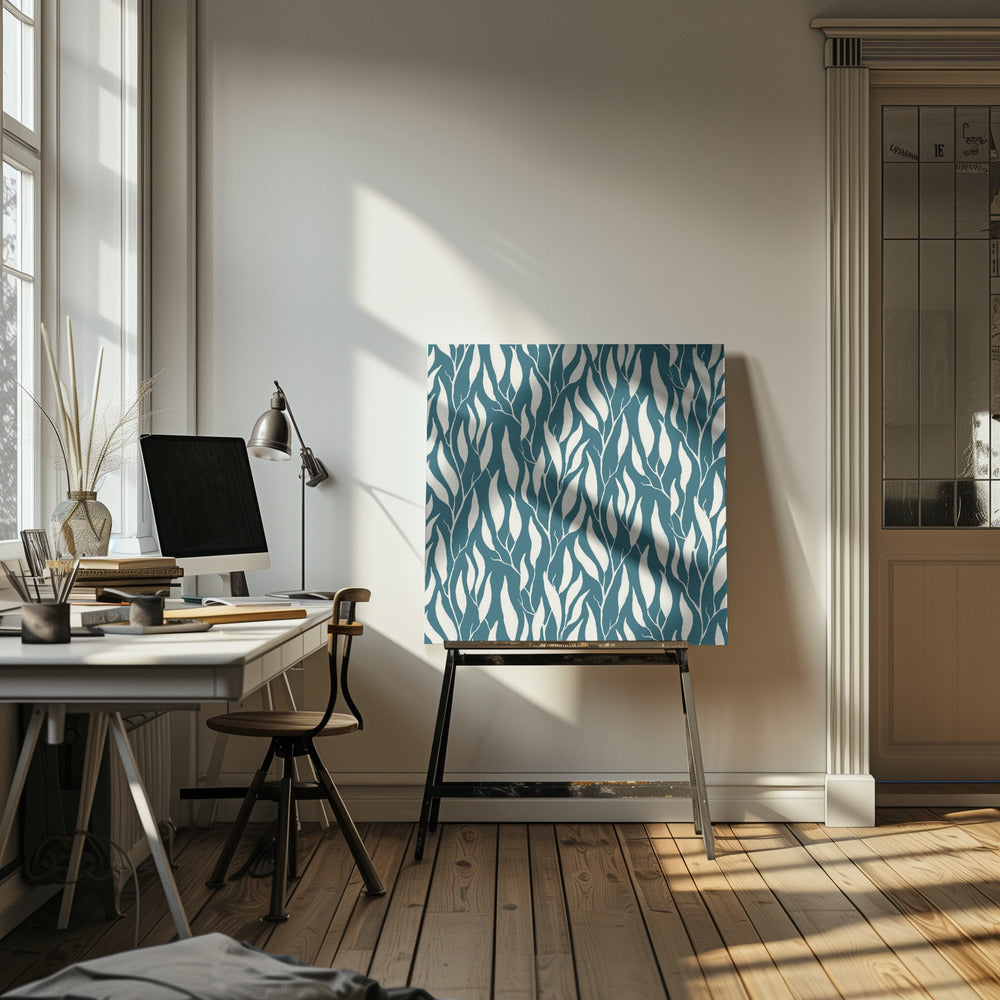 Tranquil Trailing Eucalyptus Branches Painted in Gouache | Canvas