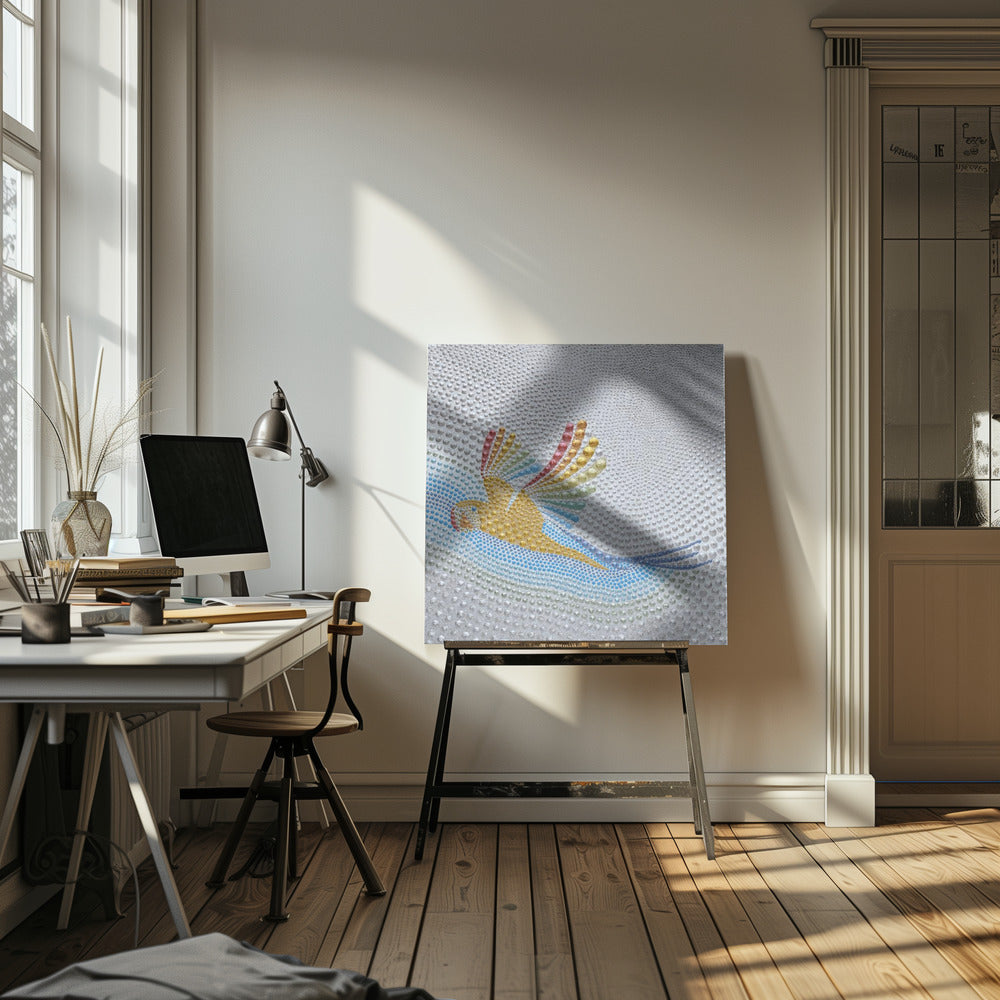 Rainbow Parrot Flight | Canvas