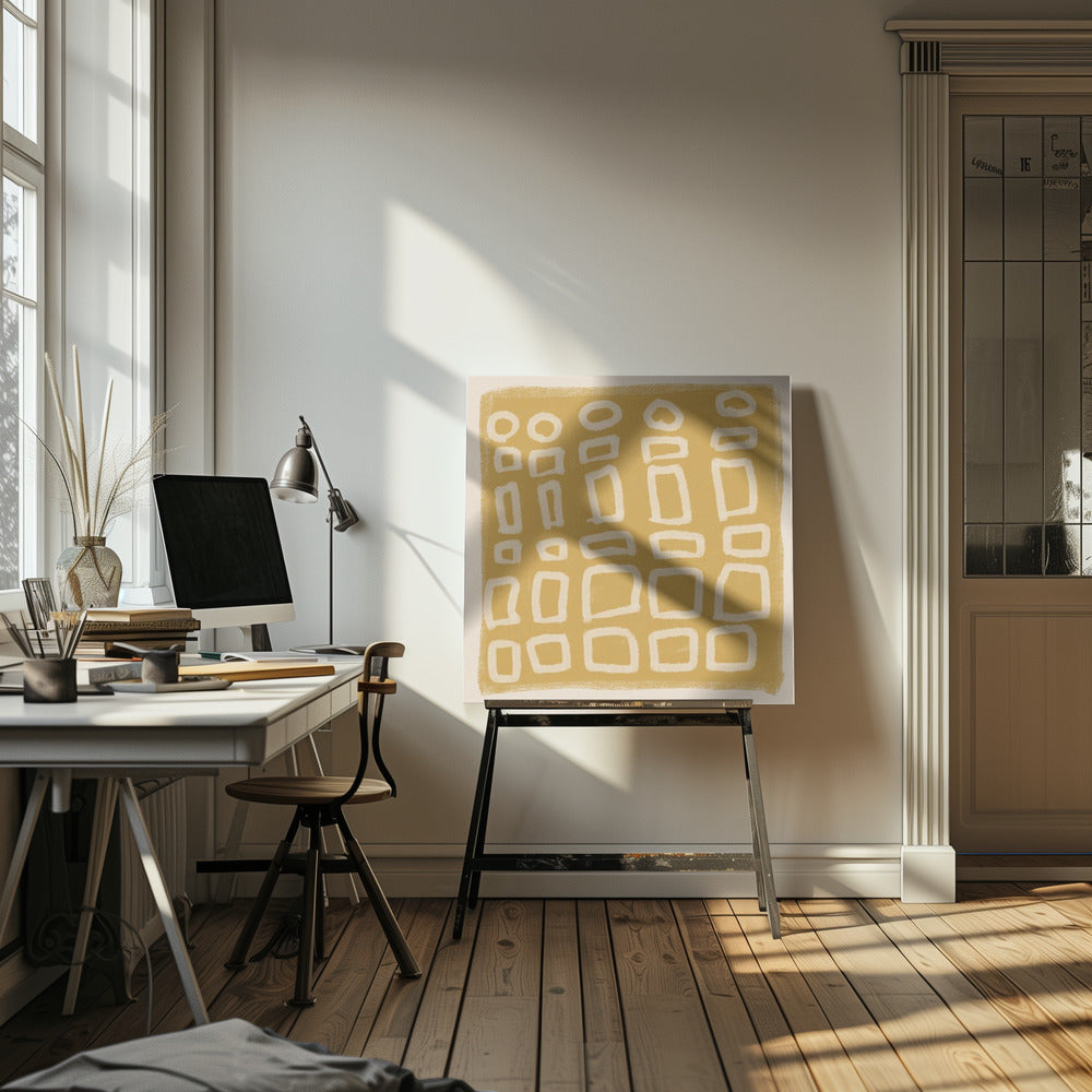 Abstract squares and cirlces | Canvas