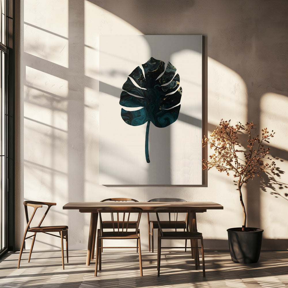 Monstera Marble Green | Canvas