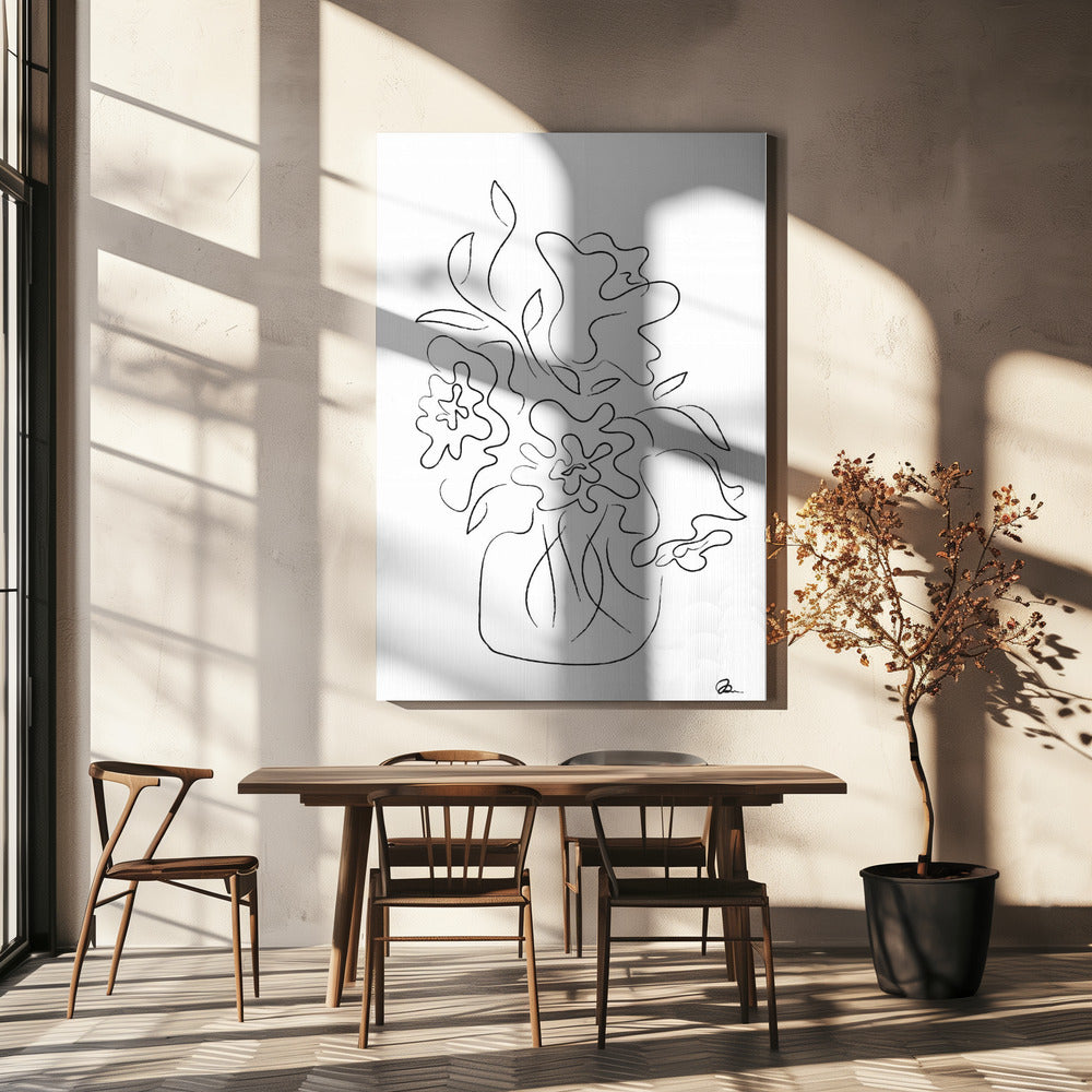 Flower Bouquet White | Canvas