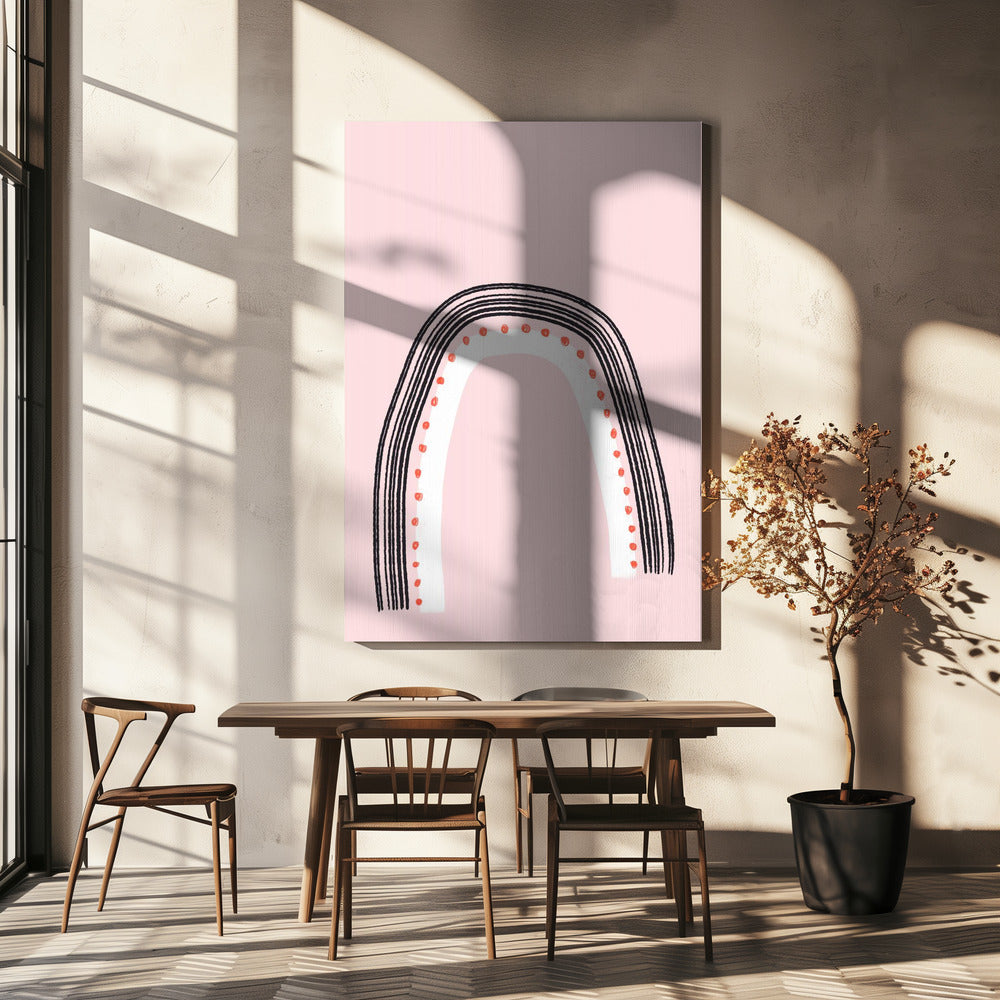 Arch with Black Lines | Canvas