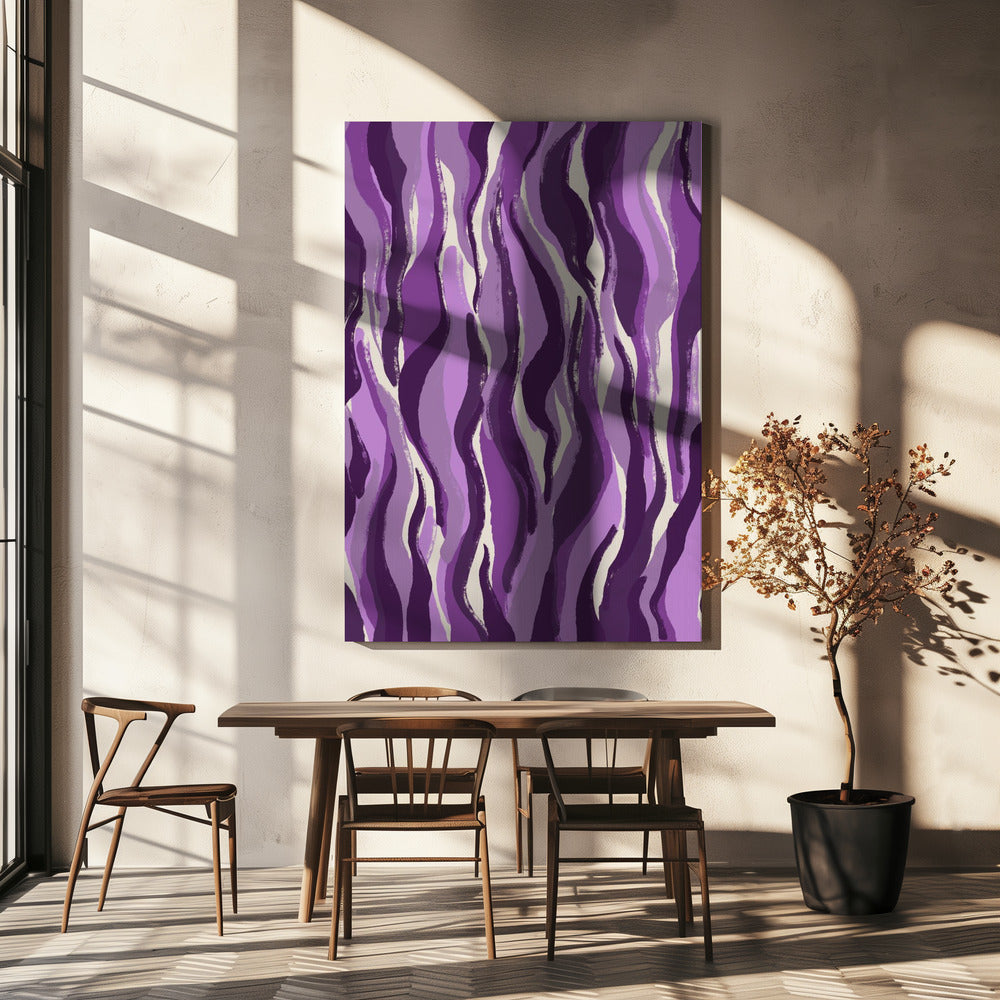 Purple Flame Waves | Canvas