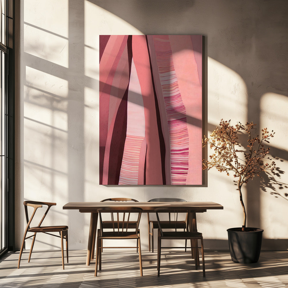 Rosy Strata Layers | Canvas
