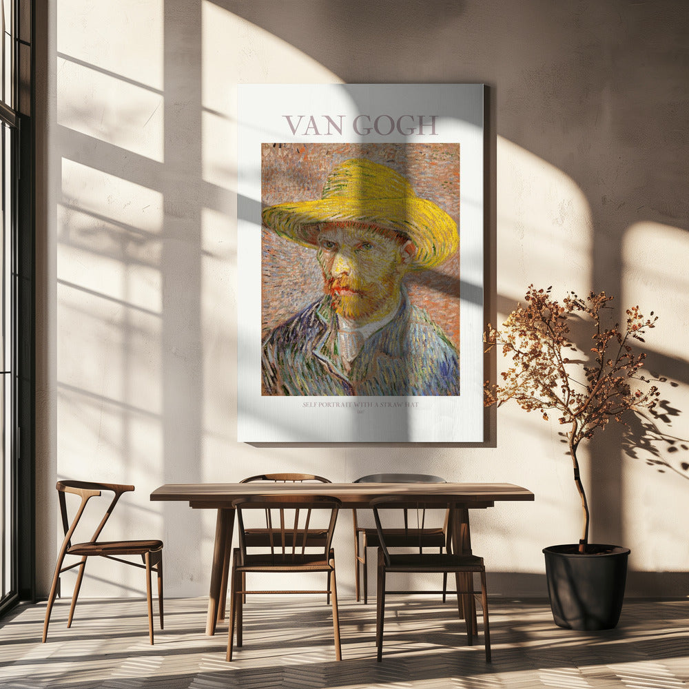 Self Portrait With Straw Hat | Canvas