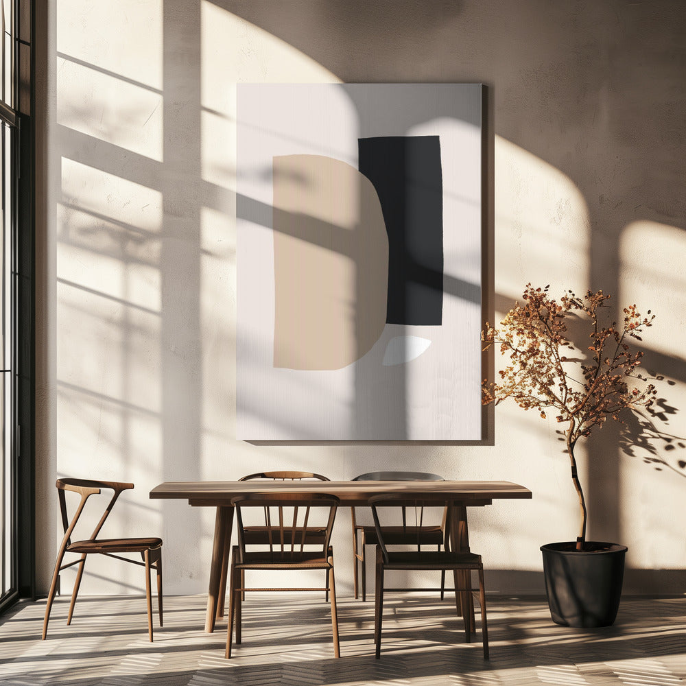 Geometric Shapes In Neutral Tones | Canvas