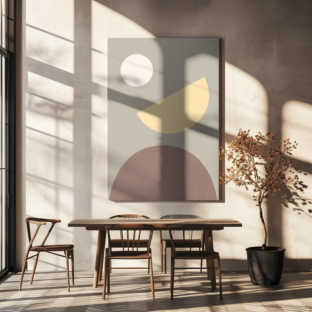Arches Yellow and Gray | Canvas
