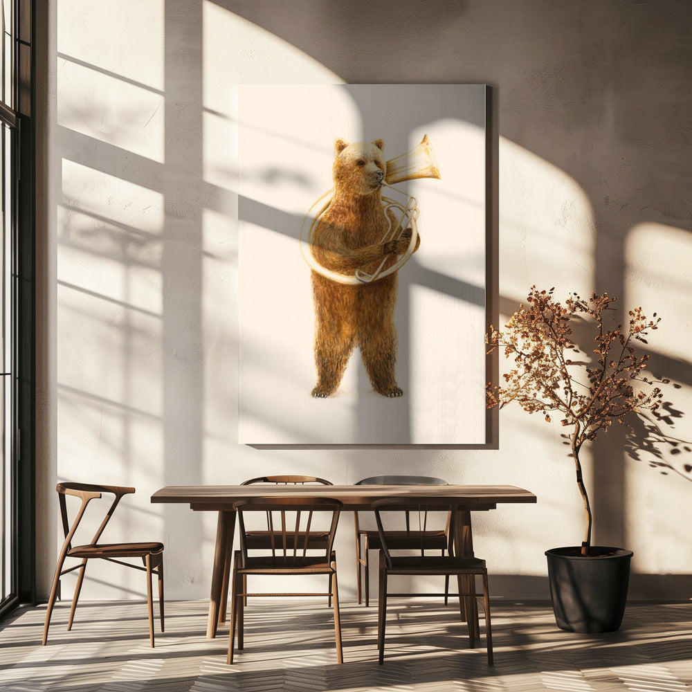 The Bear and His Helicon | Canvas