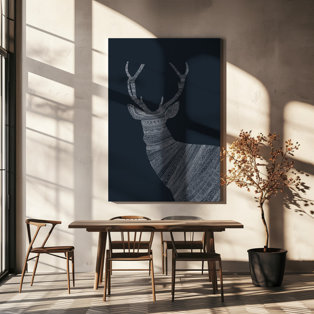 Stag Blue | Canvas