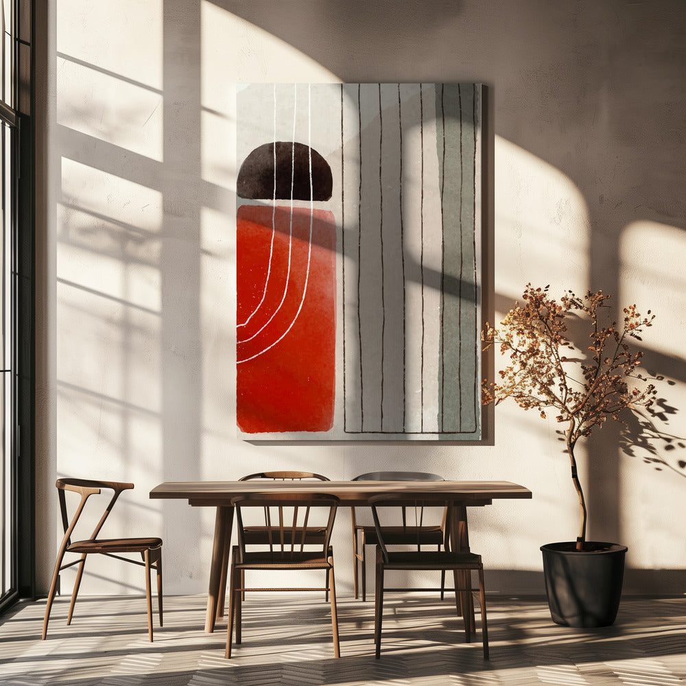 Orange Minimal Shapes #3 | Canvas