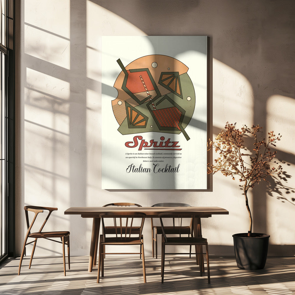 Geometrical spritz print | Canvas