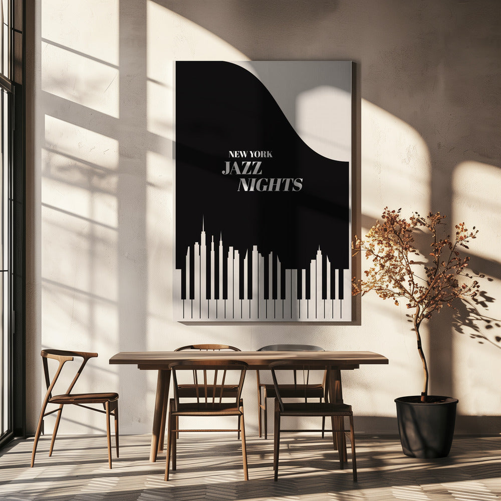 Jazz Nights Nyc Black | Canvas