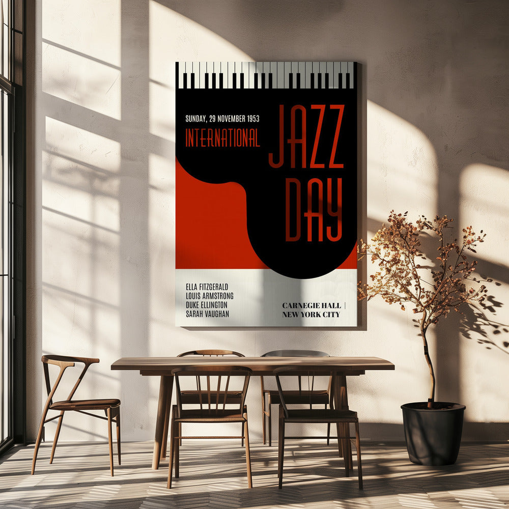 Jazzy Days Dark Red | Canvas
