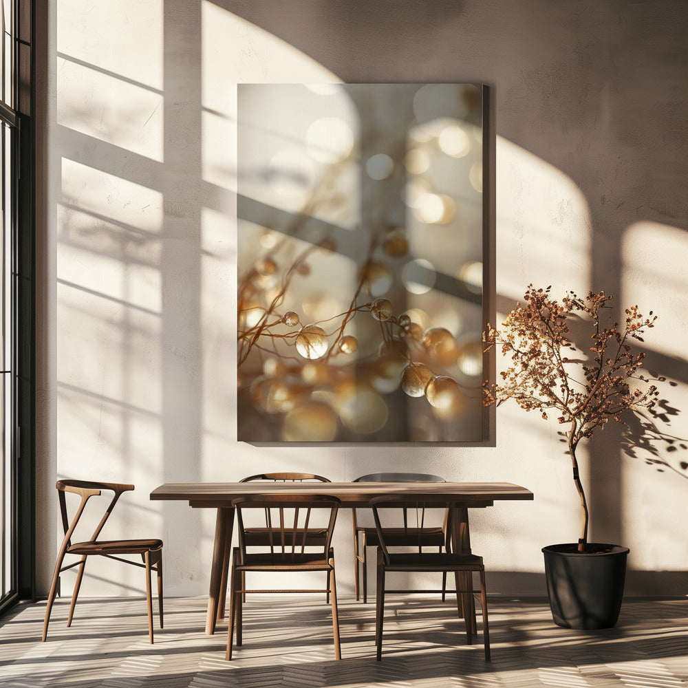 Golden Glow Drops | Canvas