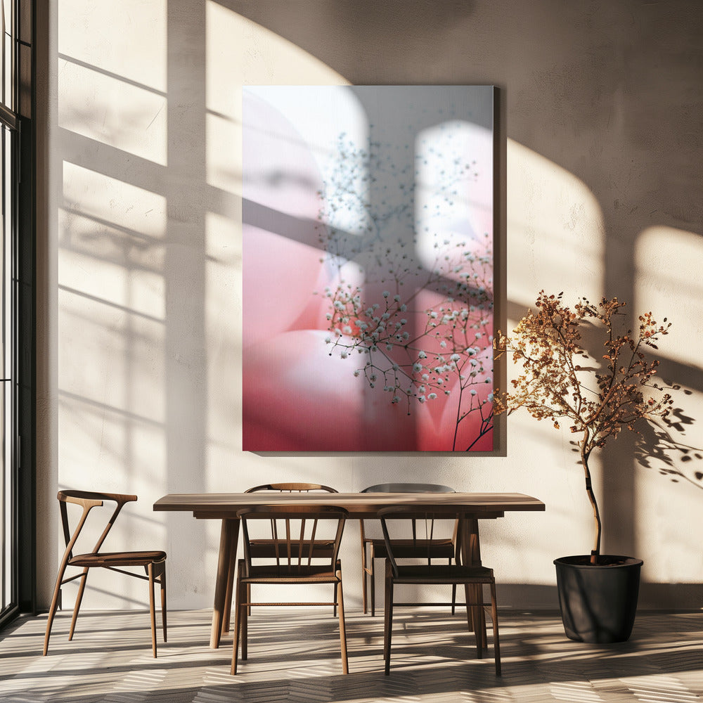 Delicate Balloons with Flower | Canvas