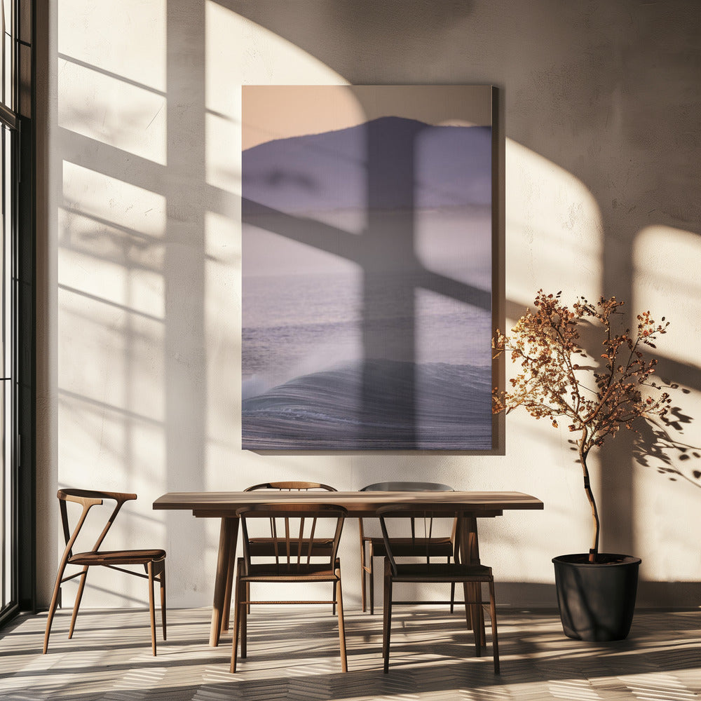 Wave Against A Misty Sunrise | Canvas
