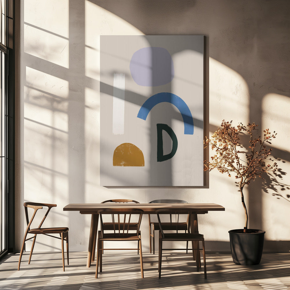 Minimalist Shapes in Muted Colors | Canvas