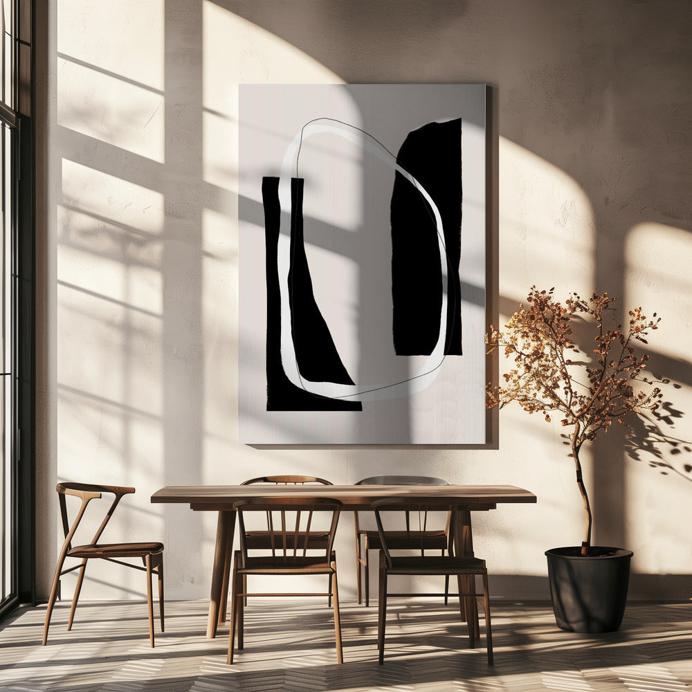 Monochrome Geometric Shapes | Canvas