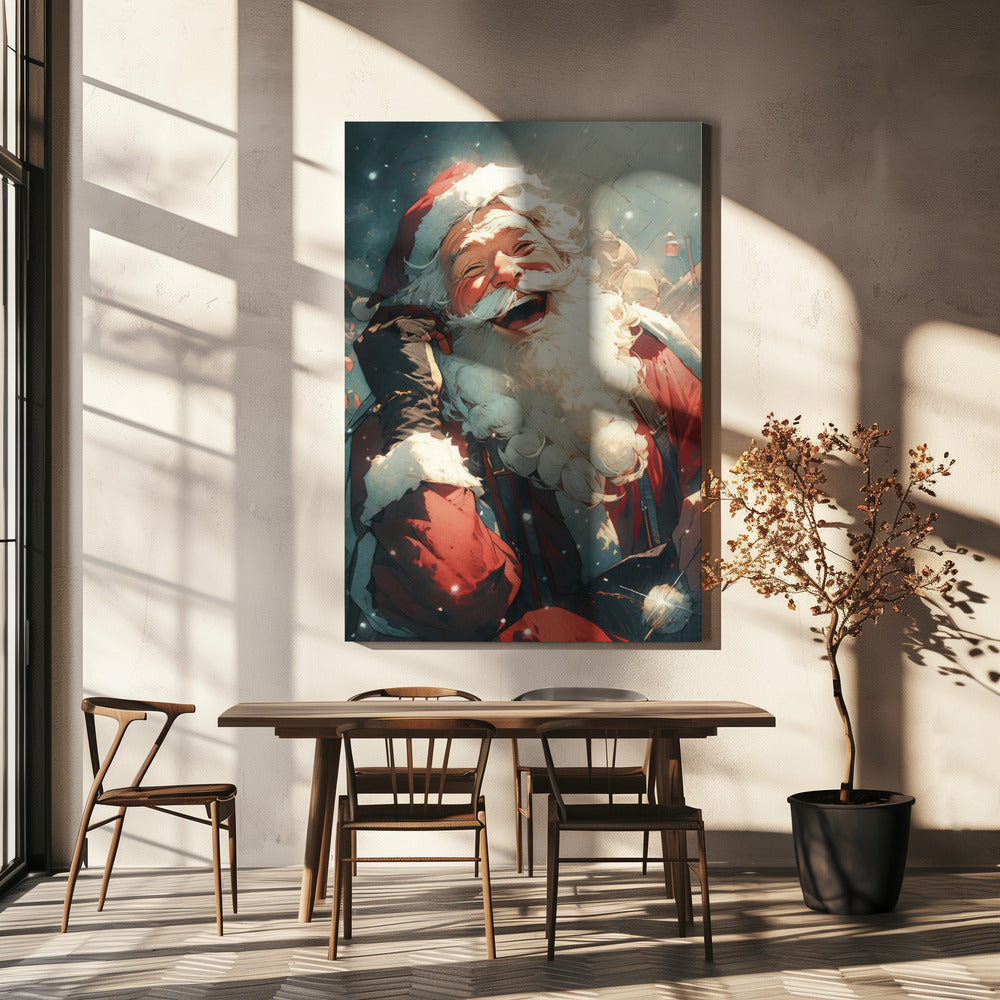 Jolly Santa's Call | Canvas