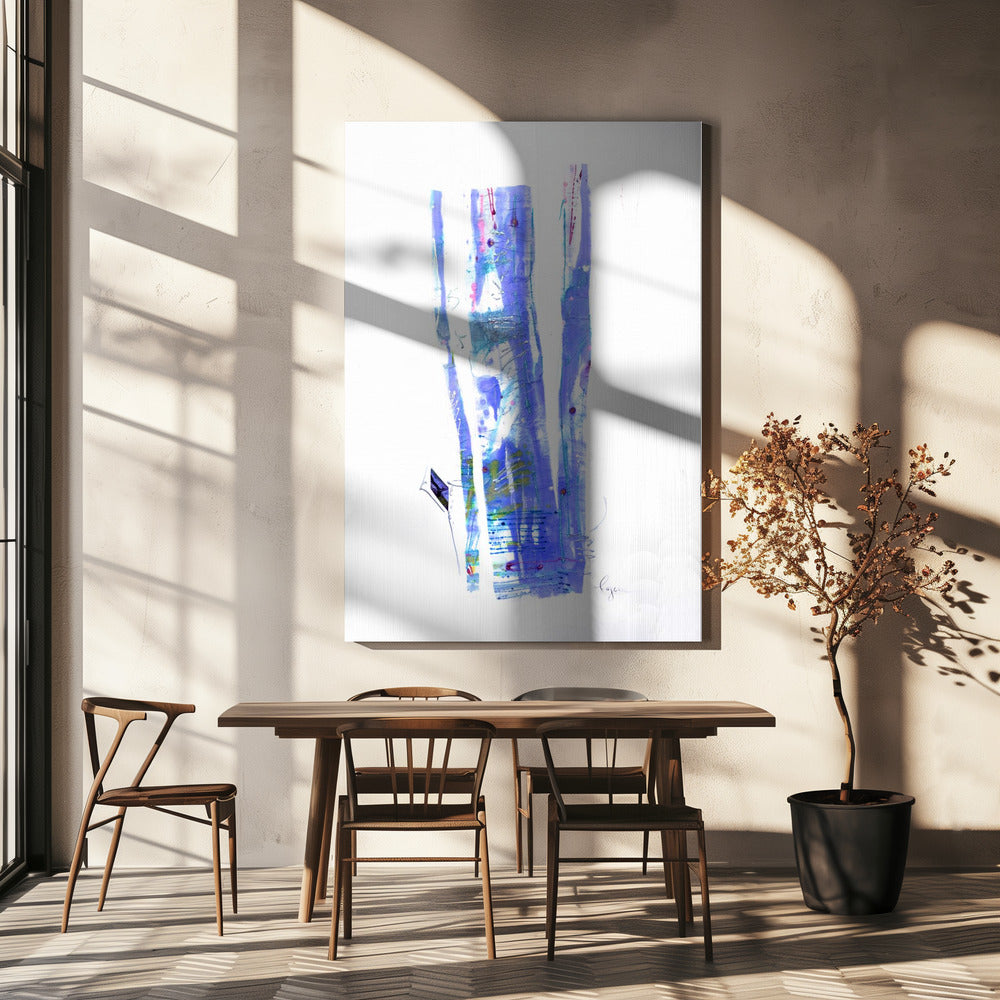 Violet Ribbons Flow | Canvas
