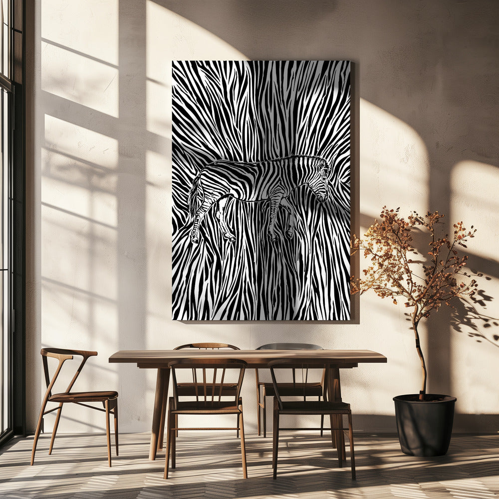 African Zebra striped camouflage | Canvas