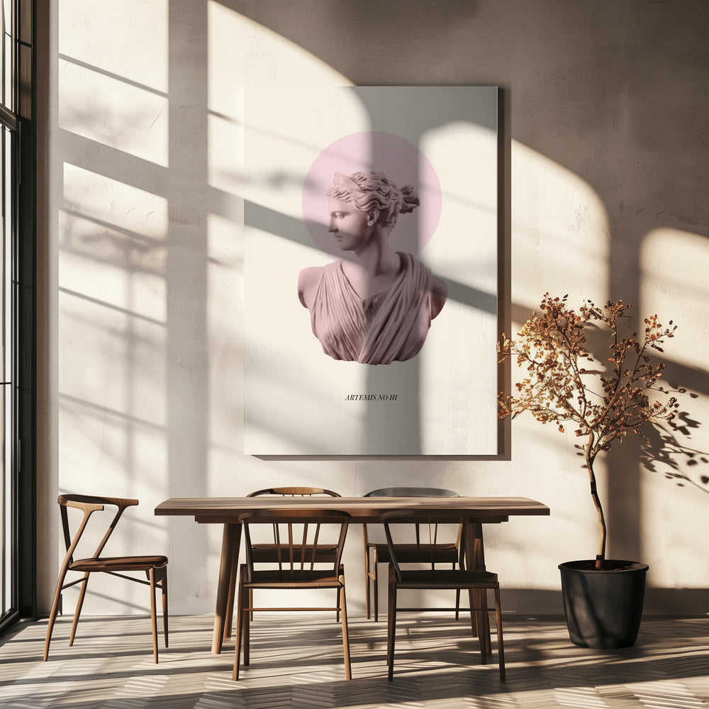 Pink Artemis with Halo | Canvas
