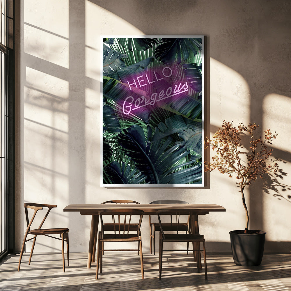 Neon Jungle Greeting | Canvas