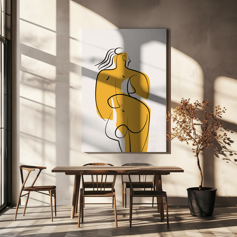 Lines and Curves In Nude | Canvas