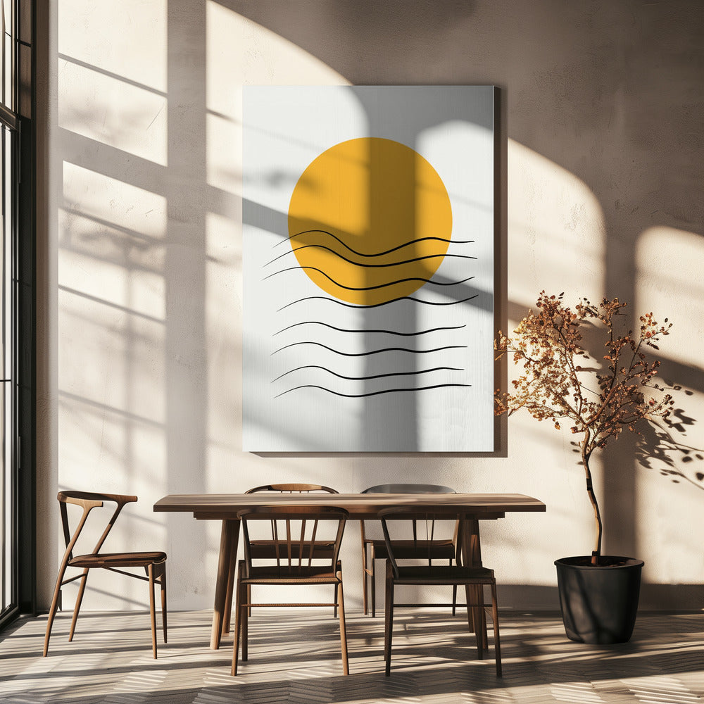 Golden Wave Sunset | Canvas