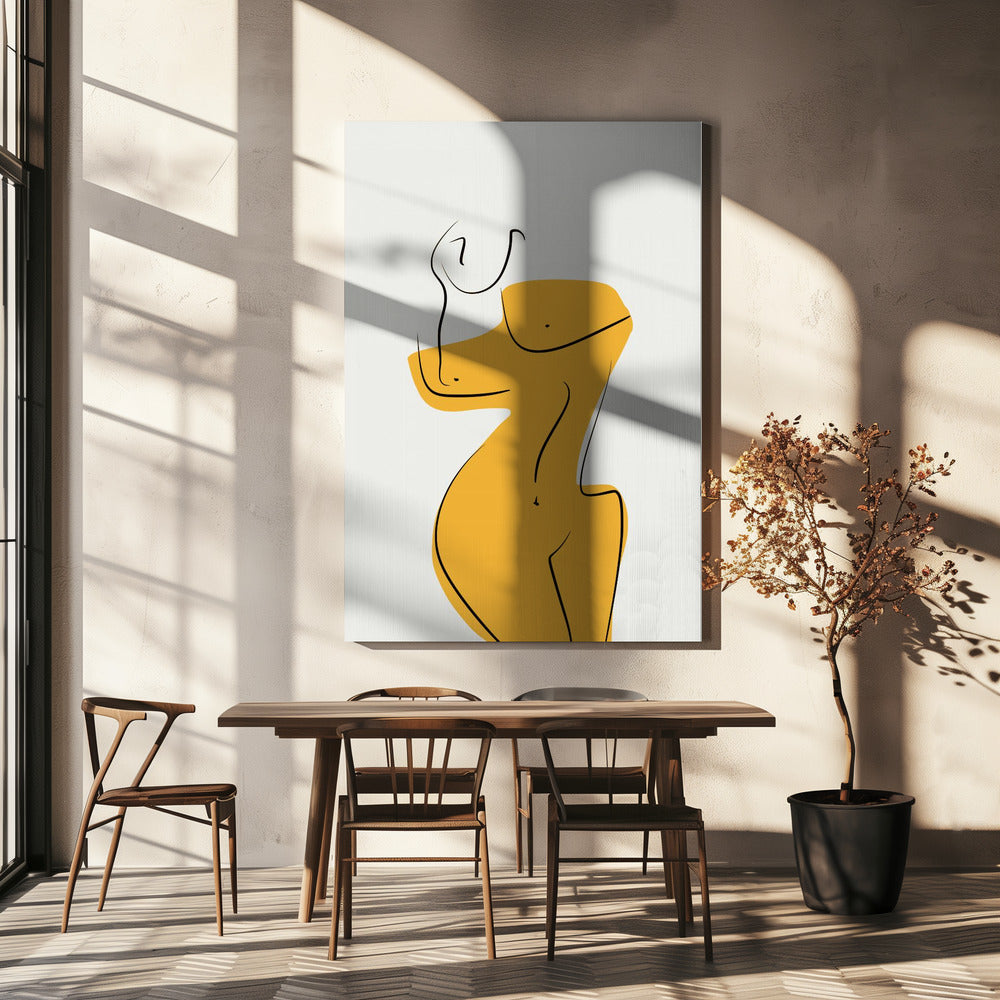Elegant Female Nude Silhouette | Canvas