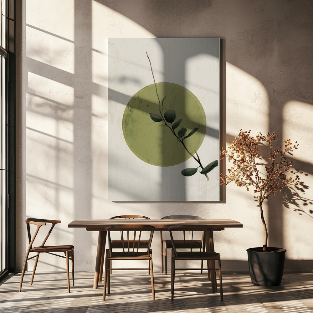 Green Serenity Circle | Canvas