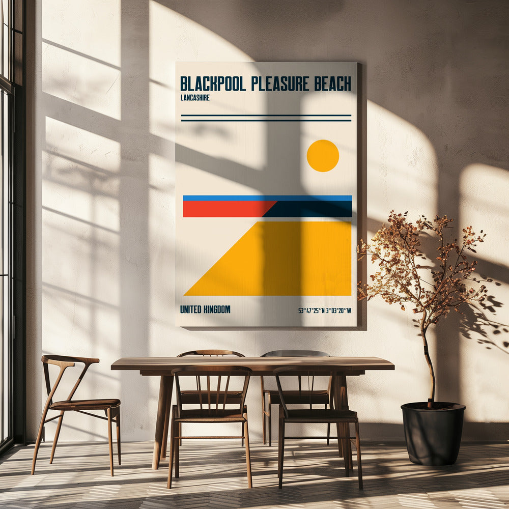 Blackpool Pleasure Beach Travel Poster | Canvas