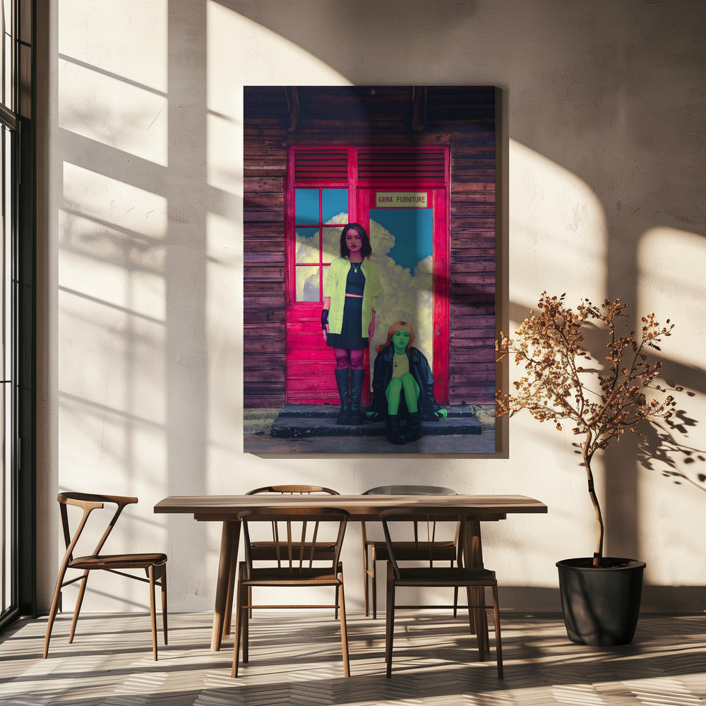 Pink & Green | Canvas
