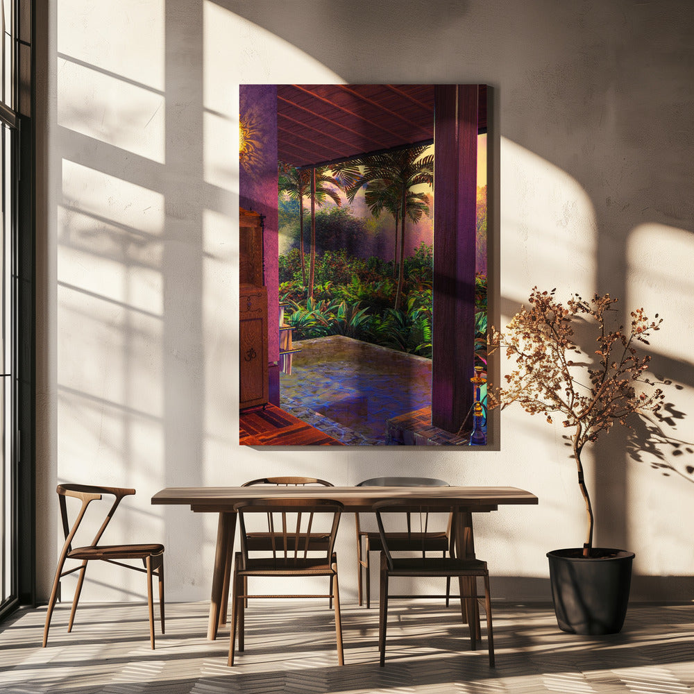 Rainforest Infinity Pool Art Print (a1) | Canvas