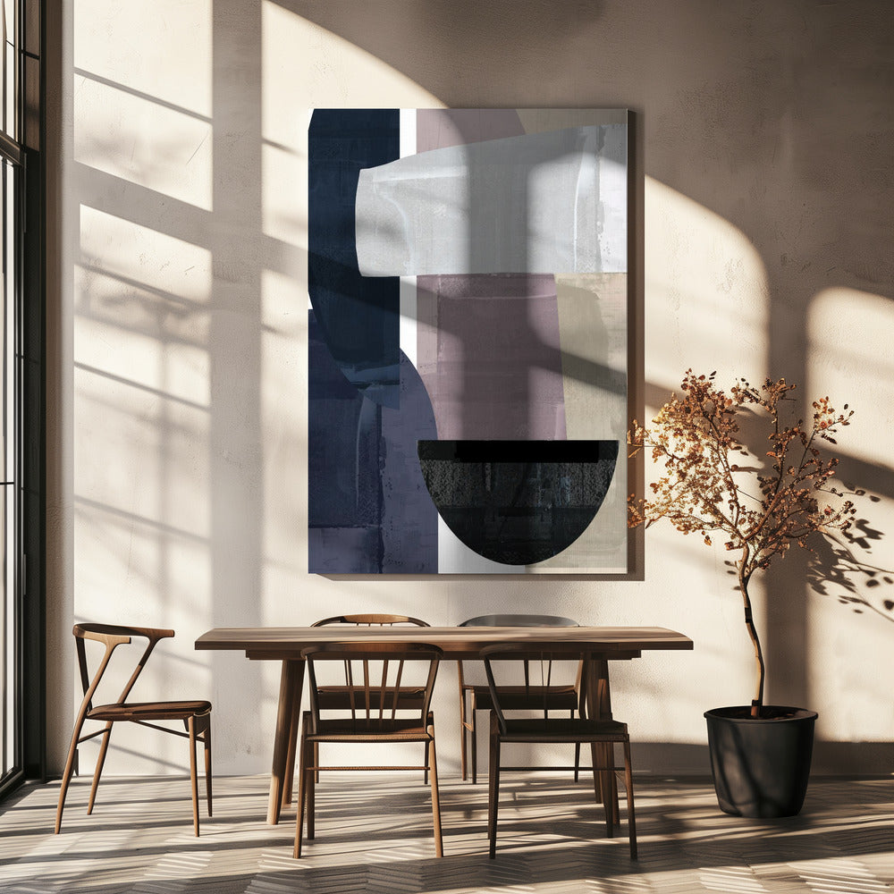Navy Shapes No2 | Canvas