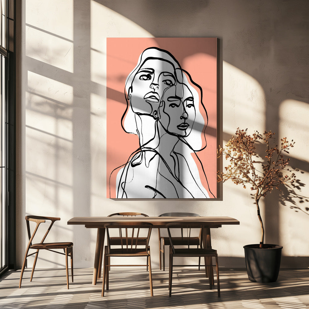 Entwined Faces | Canvas