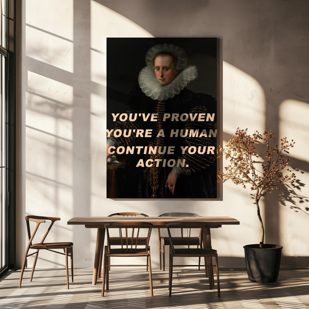 You've proven you're a human. Continue your action. | Canvas