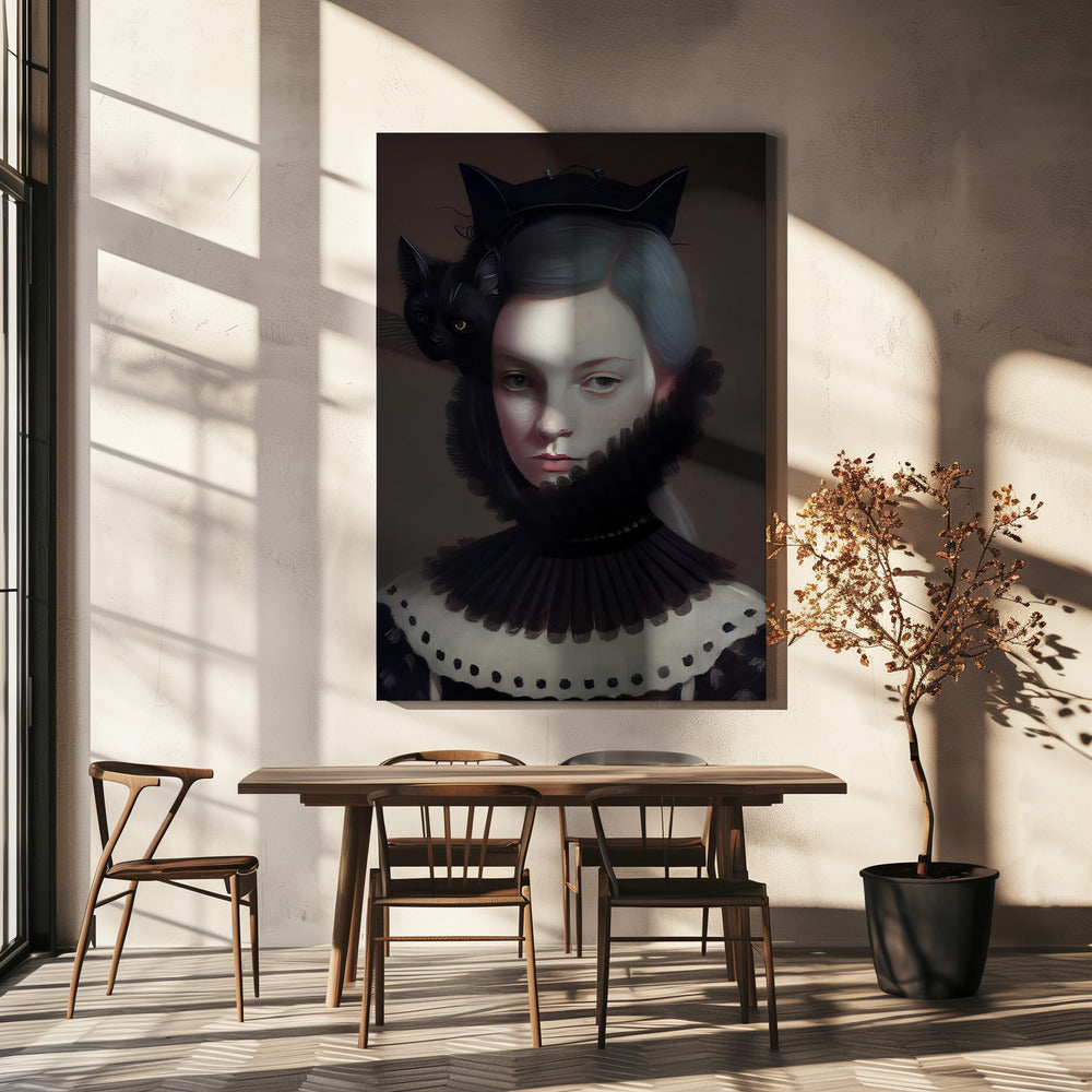Miss Black Kitty | Canvas